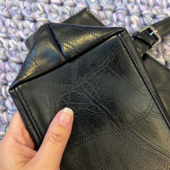 💗👛DESIGNER HANDBAG PURSE👛💗BAG BIG HUGE LARGE NWOT BLACK LEATHER👀LOOK - Picture 11 of 14